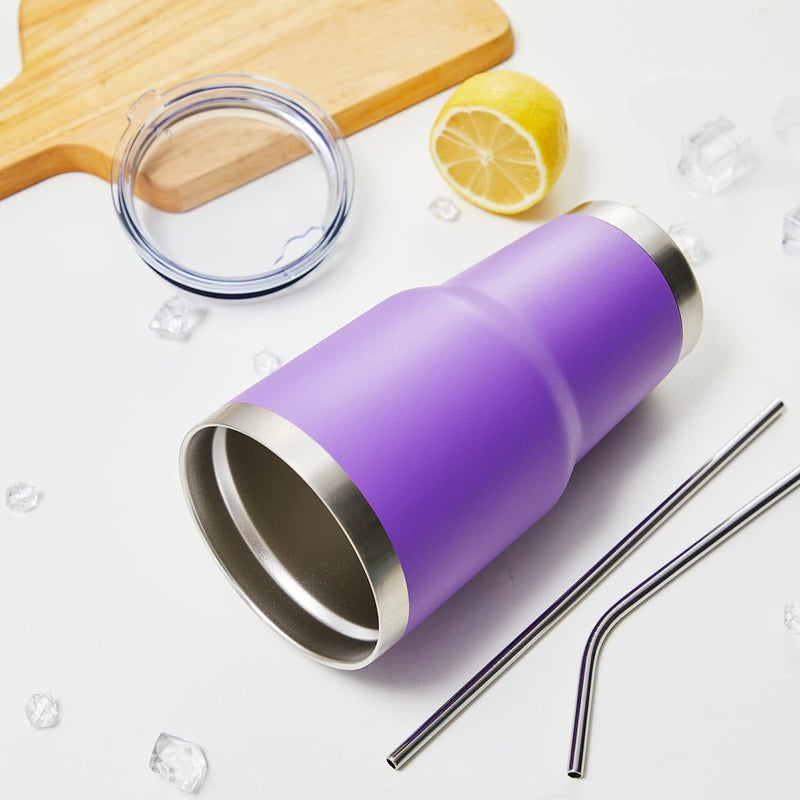 MEWAY 30oz Tumbler Double Wall Vacuum Insulated Travel Mug, Stainless Steel Tumbler with Lid, Durable Powder Coated Insulated Coffee Cup for Cold & Hot Drinks (Purple,1 PACK) - Image 5